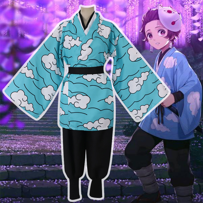 鬼灭之刃鬼杀队队服灶门炭治郎cosplay服装套装批发 现货一件代发