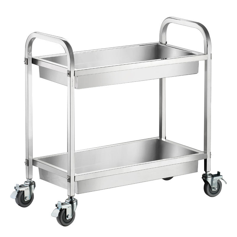 厂家直销304不锈钢回收车餐具不锈钢厨房商用餐厅收残台垃圾收集