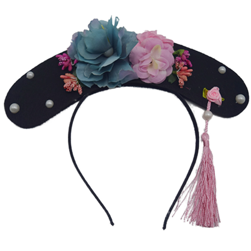 清朝格格帽 古装剧女丫环头饰儿童成人阿哥帽 皇后帝帽宫廷女头饰