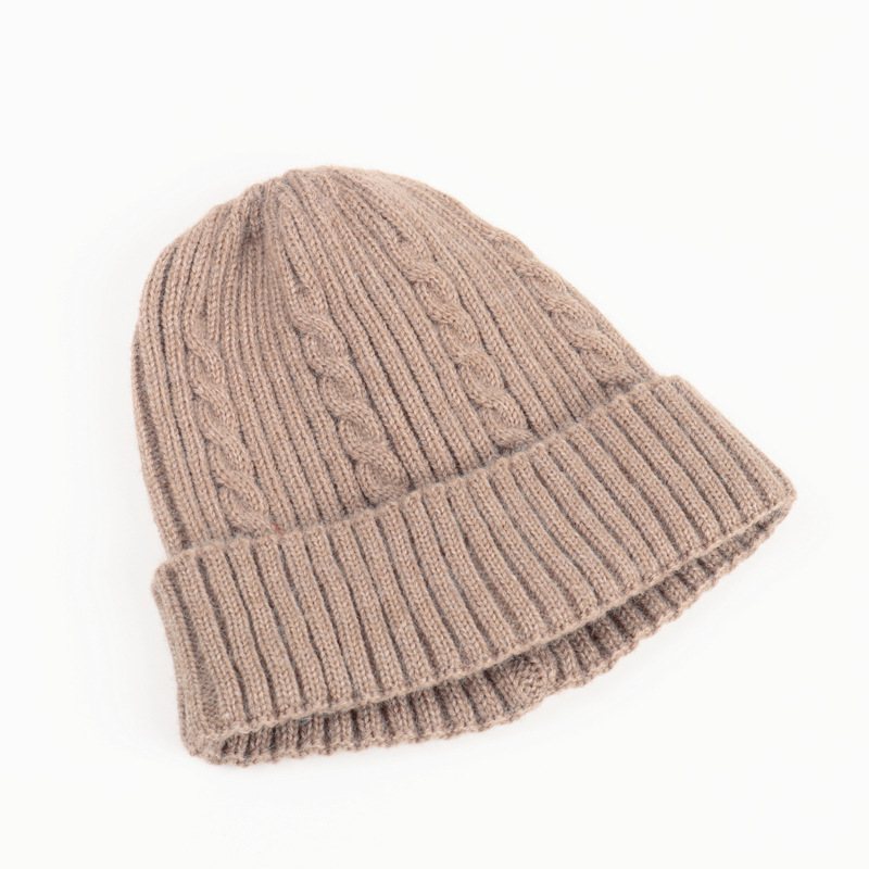 帽子女冬季针织帽男秋冬麻花编织保暖毛线帽地主瓜皮帽儿童尖尖帽