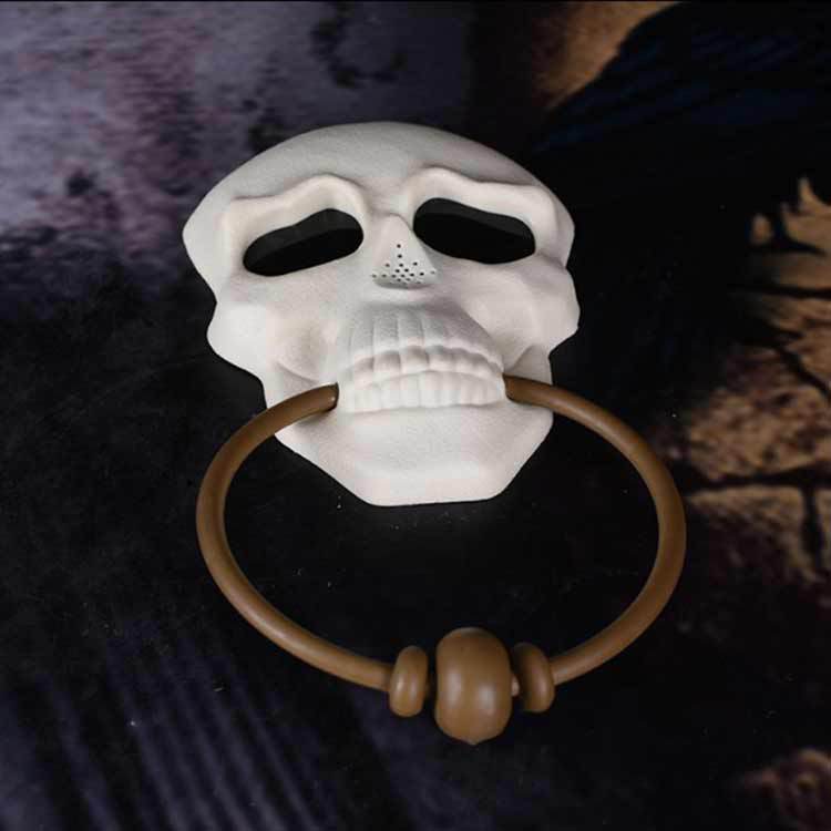 Halloween Toy Horror Layout Bar Trick Funny Luminous Sound Electric Skull Doorbell Decoration Props