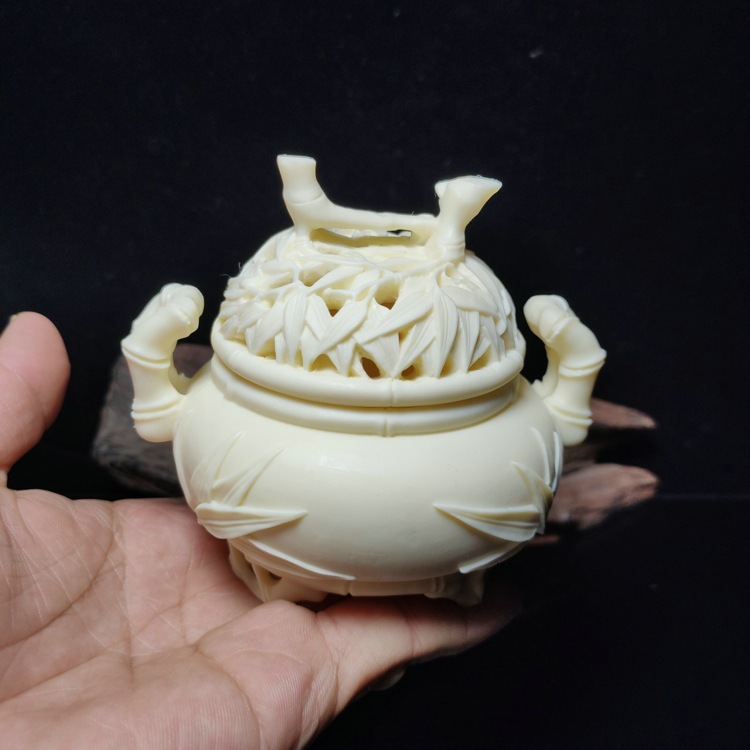 象牙果节节高升熏香炉工艺品汽车摆件家居企业公司礼品包装-阿里巴巴