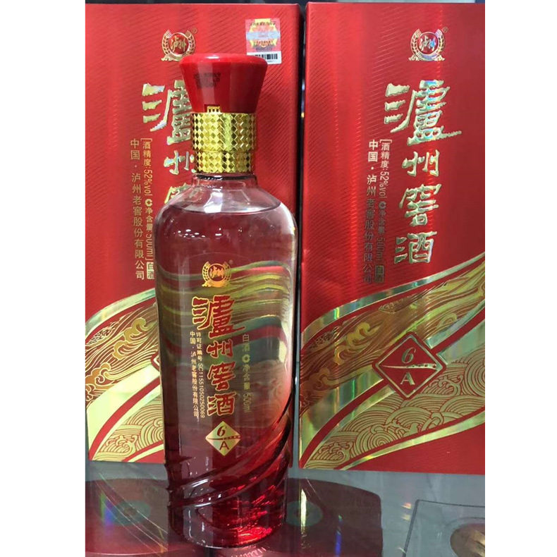 52度泸州窖酒6a浓香型白酒批发整箱6瓶*500ml