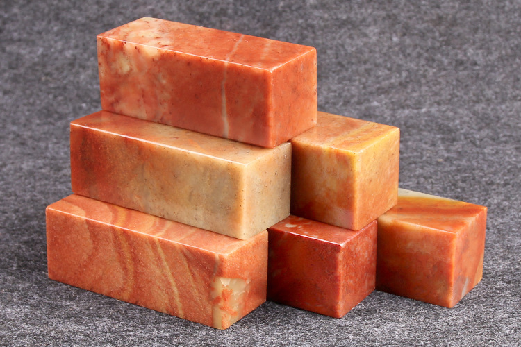 3x3x7cm篆刻寿山石印章石料书画练习闲章姓名原石头章料定制作