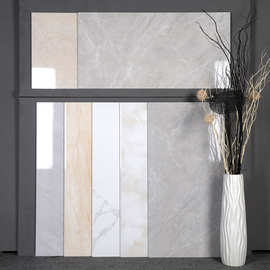 直边室内客厅墙砖400x800仿玉石纹黄色面砖40x80瓷片现代简约瓷砖