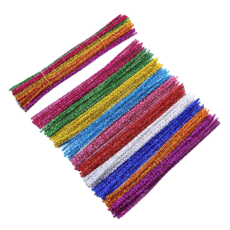 套十色混diy金葱毛条金葱毛根金葱扭扭棒 100根/套闪光毛毛条混色￥2