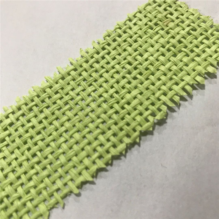 工厂直销环保编织草席 彩色纸编布十字平纹编织 工艺编织箱包鞋材