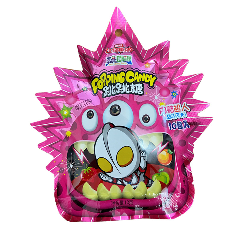 玩明糖跳跳糖10g袋装爆炸糖送贴纸纹身贴儿童怀旧零食随机发