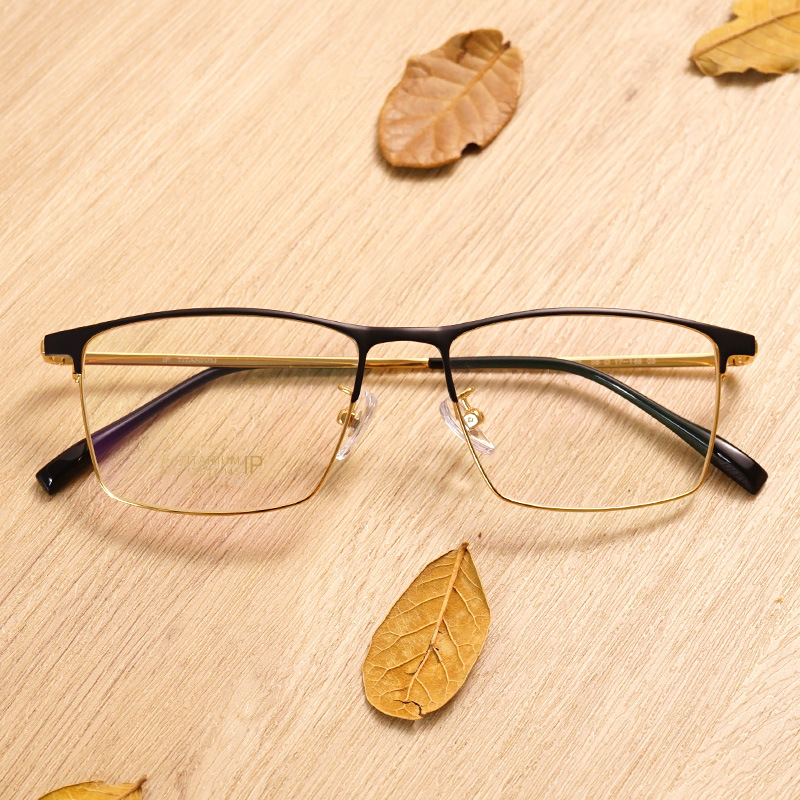 大框眉毛架钛合金镜架 时尚方形眼镜 切边组合镜腿 厂家直销3332