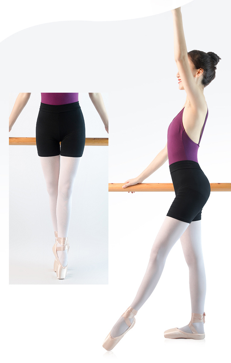 黑色平角三分舞蹈打底短裤女学院练功服芭蕾古典民族舞紧身裤服装