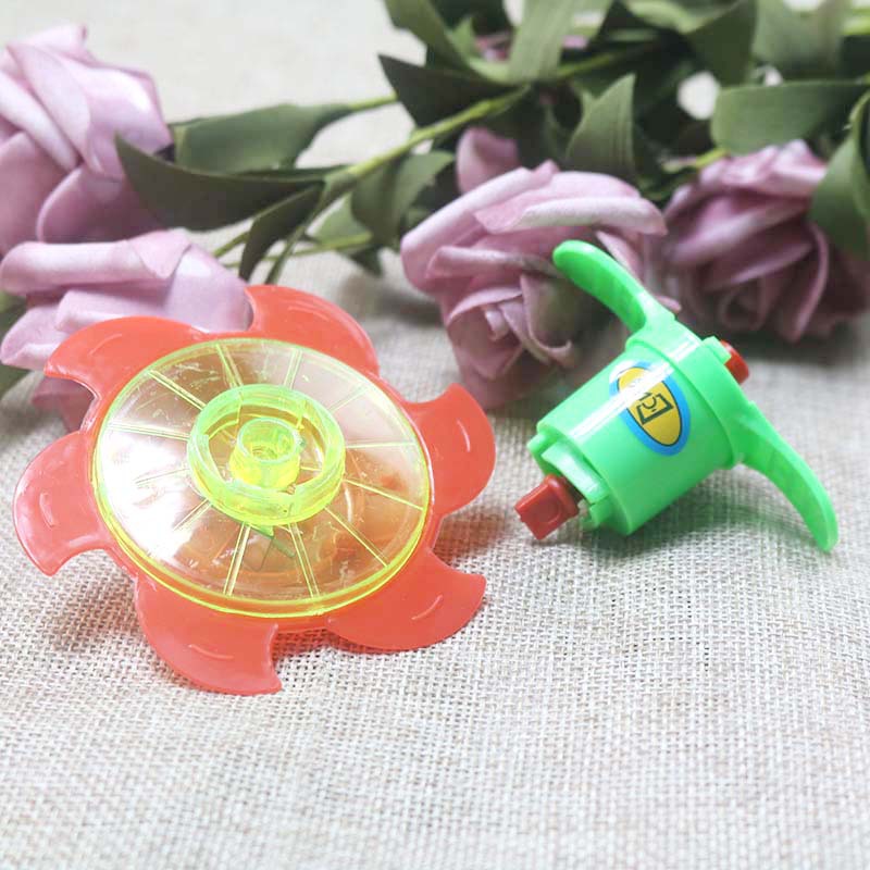 创意塑料陀螺发射旋转小陀螺便宜儿童发光玩具批发夜市地推货源