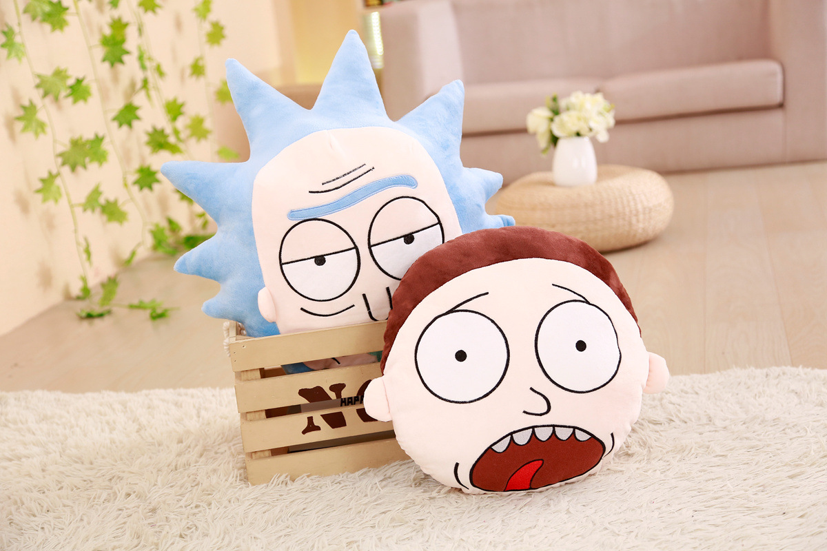速卖通热卖动漫周边瑞克和莫蒂rick and morty卡通抱枕跨境代发