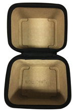一次性方形带拉锁口罩盒包装干压瓦楞纸浆可降解纸盒可订货