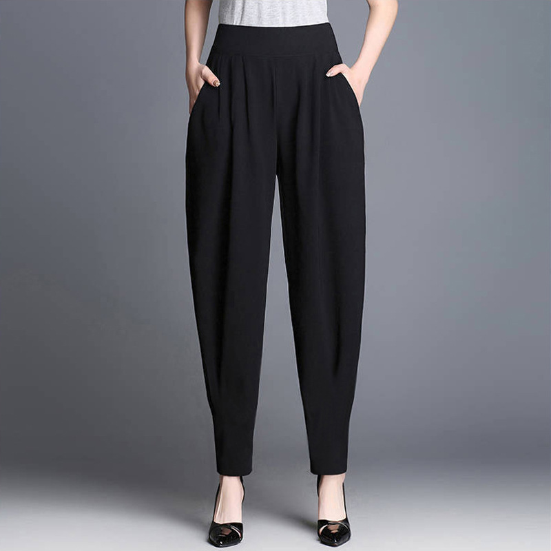 2023 Spring/Summer New Versatile Harem Pants Women‘s Korean-Style Loose Slimming Baggy Pants plus Size Casual Light