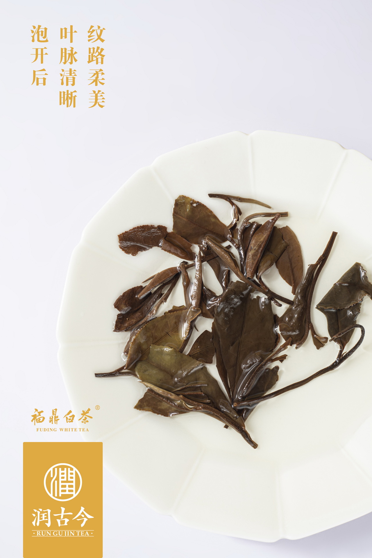 润古今福鼎白茶厂家直销莹薄之叶贡眉350g*5饼节日茶礼