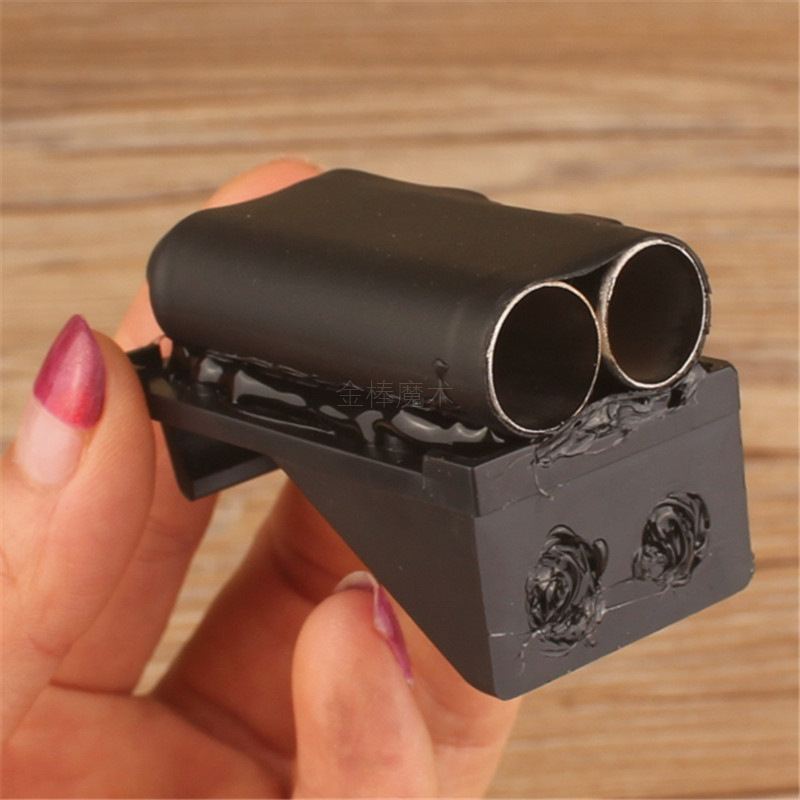 双管火炮器 双筒小火炮 细管 喷火纸 掌中 迷你 魔术道具 30g