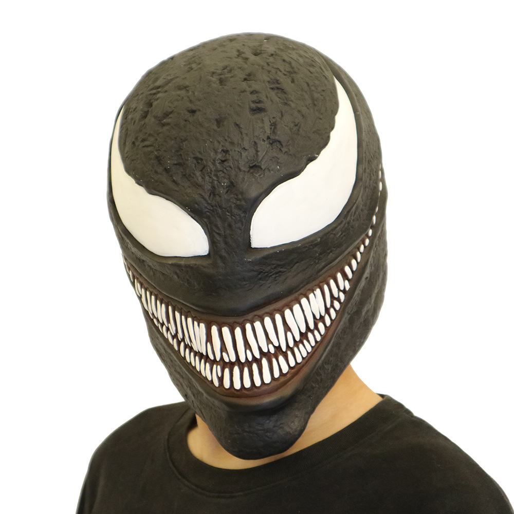 cosplay毒液面具复联漫威周边恐怖乳胶面具电影影视头套厂家直销