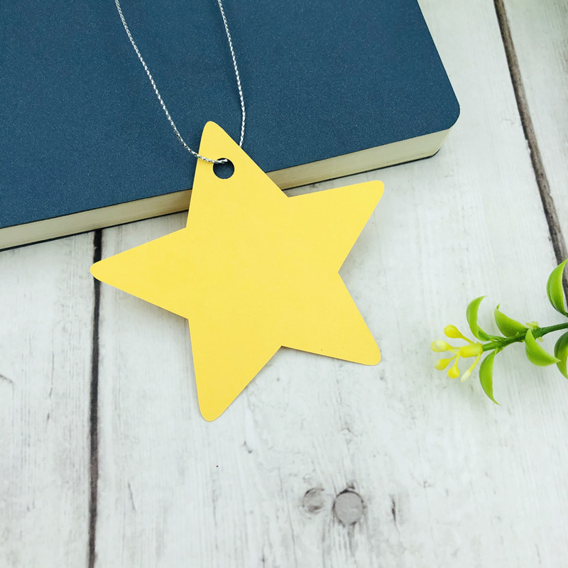 新款彩色五角星装饰卡片 手写心愿卡 许愿卡 感恩节日祝福卡 定制