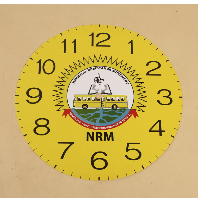 定制数字挂钟钟面面板印刷 家居客厅挂钟pvc彩色钟面圆形创意钟面