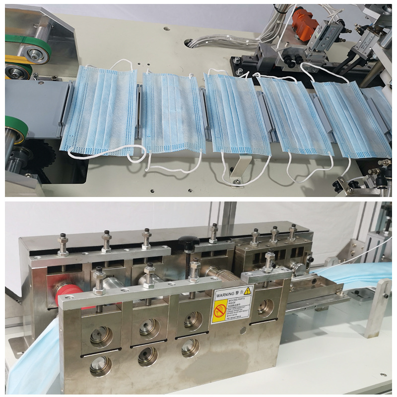 一次性口罩伺服控制全自动一拖一口罩机超平面超声波口罩生产设备