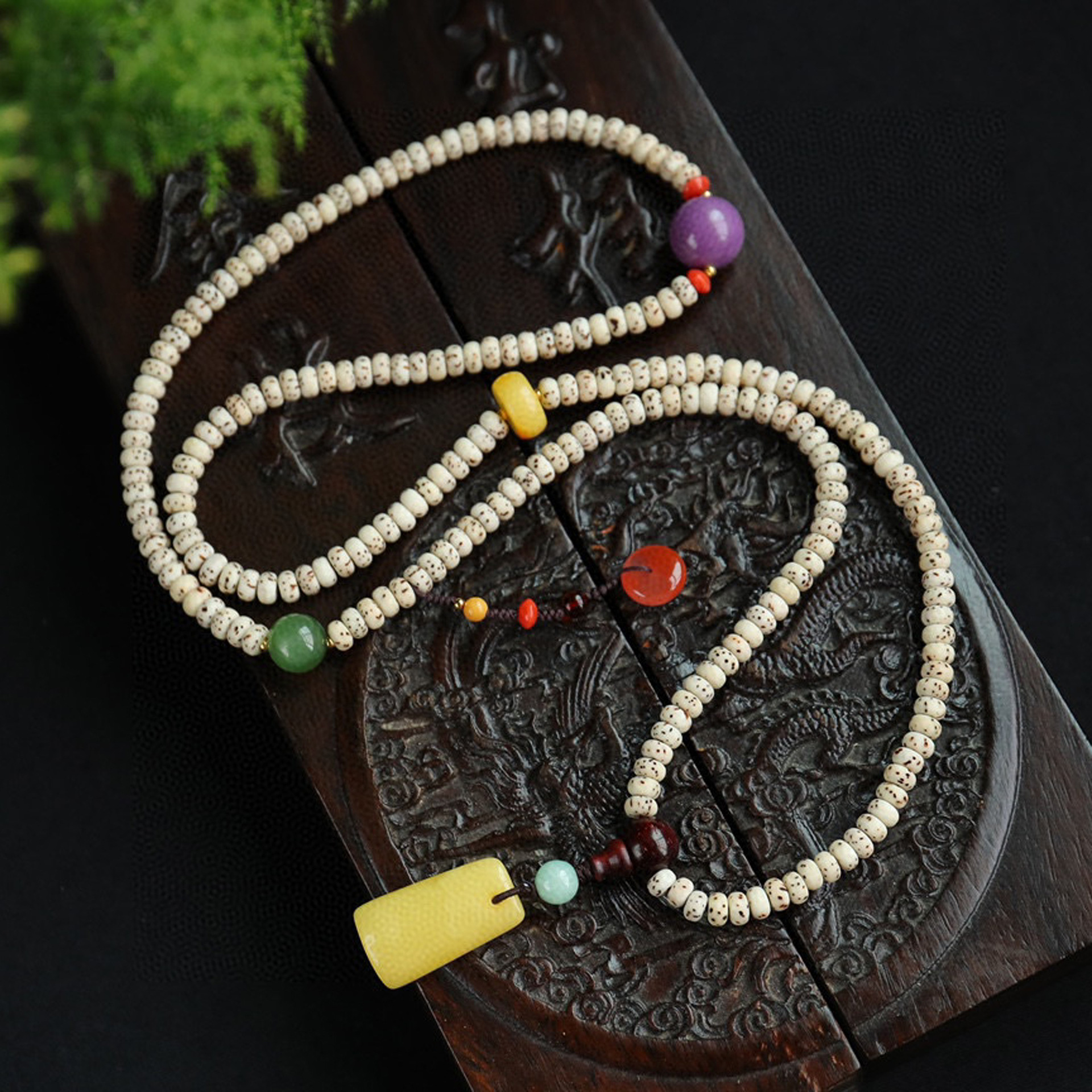 3*5mm迷你星月菩提子手串佛珠三圈原籽佛珠手链女士项链配饰