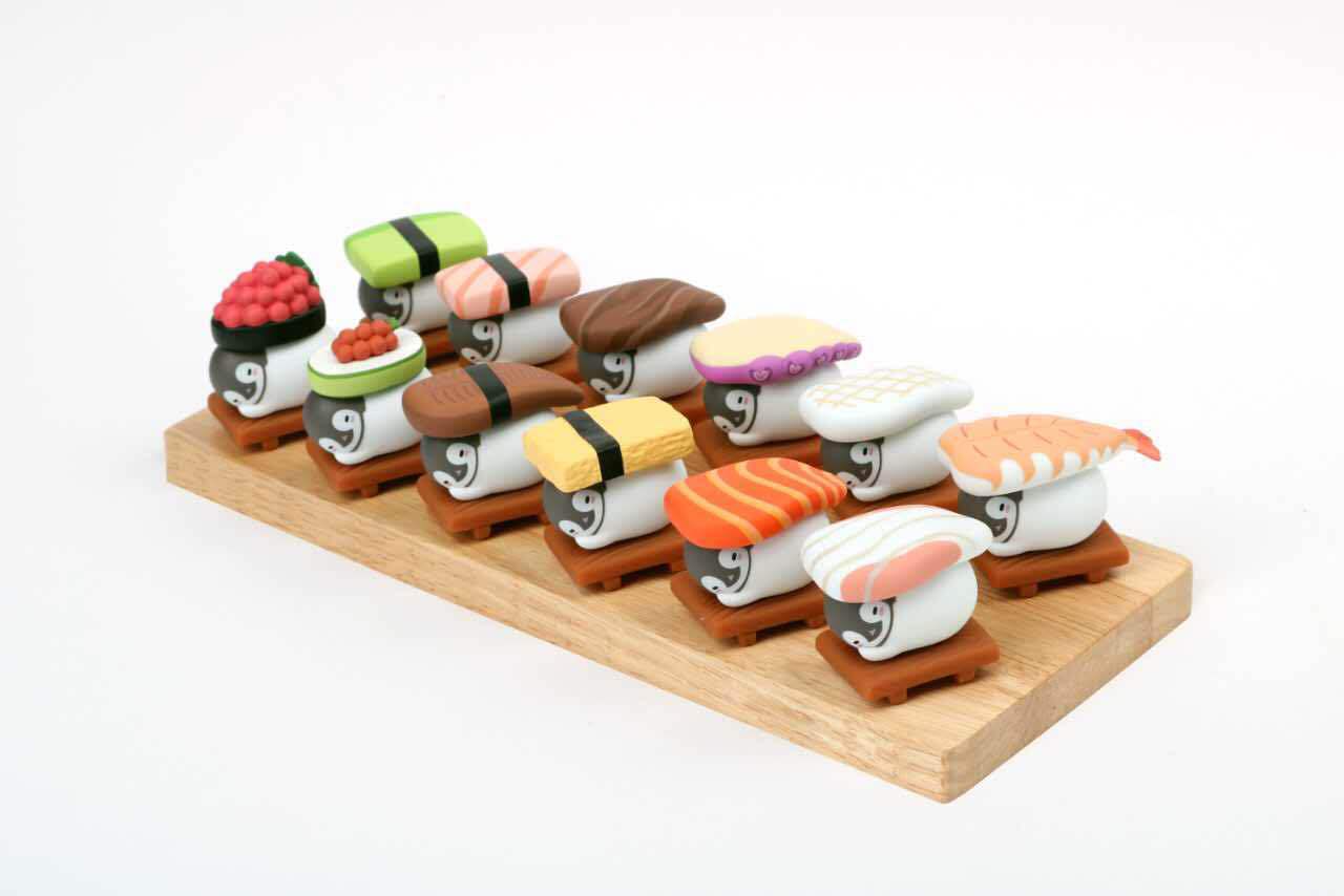 韩国㊣peperico迷你玩偶 可爱南极小企鹅寿司公仔 手办 盲盒