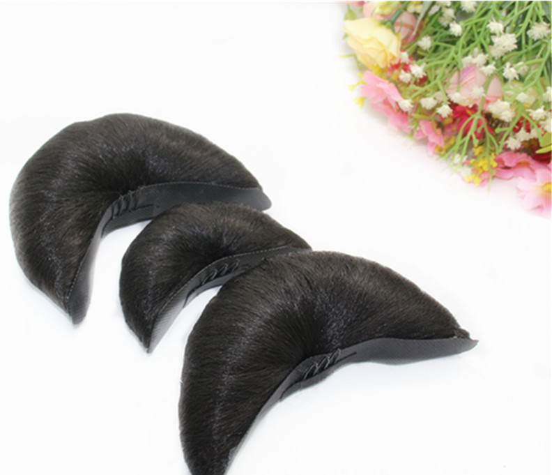 厂家直销古装月牙发包牛角影楼汉服造型万用垫发包cos光面假发包