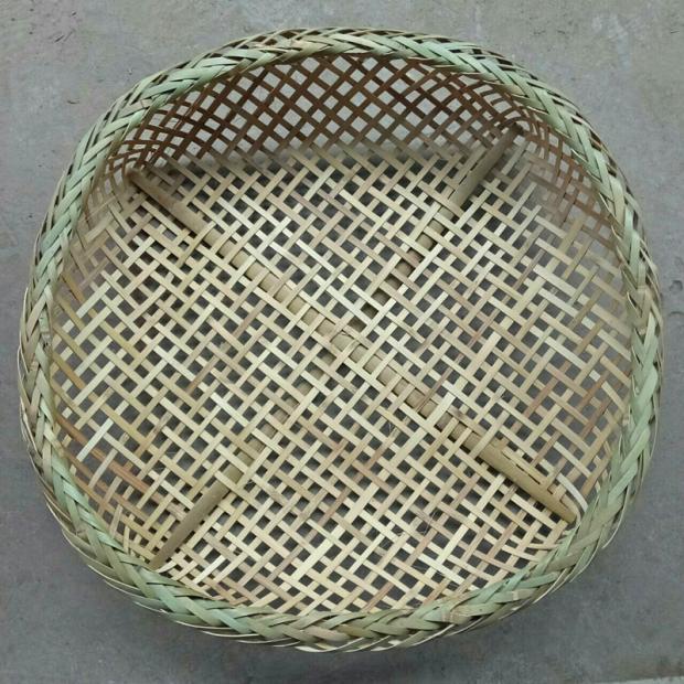 包邮 纯手工竹编竹匾有孔竹筛子竹篾大孔竹筛竹制品农用灰筛沥水