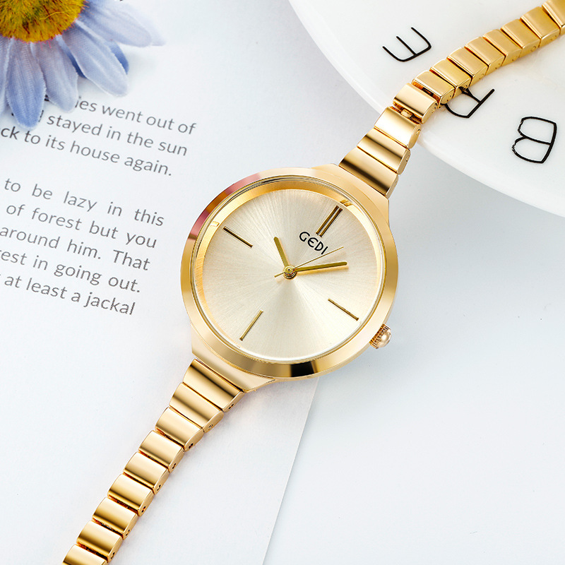 gedi小表链钢带手链女表石英表手表女时尚防水女士手表-阿里巴巴