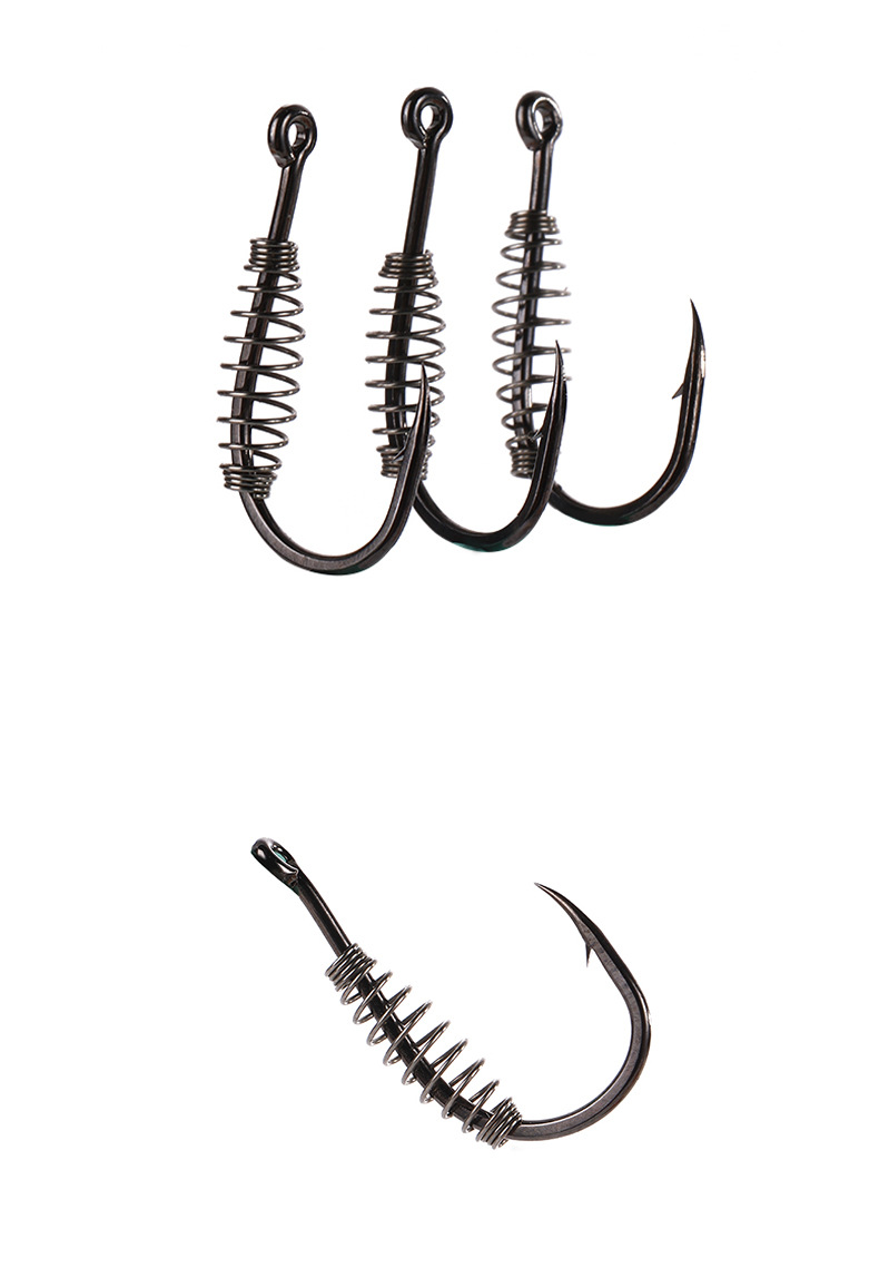 带弹簧鱼钩seaman鲢鳙专用面饵底钓大物兵库原产管付伊势尼弹簧钩