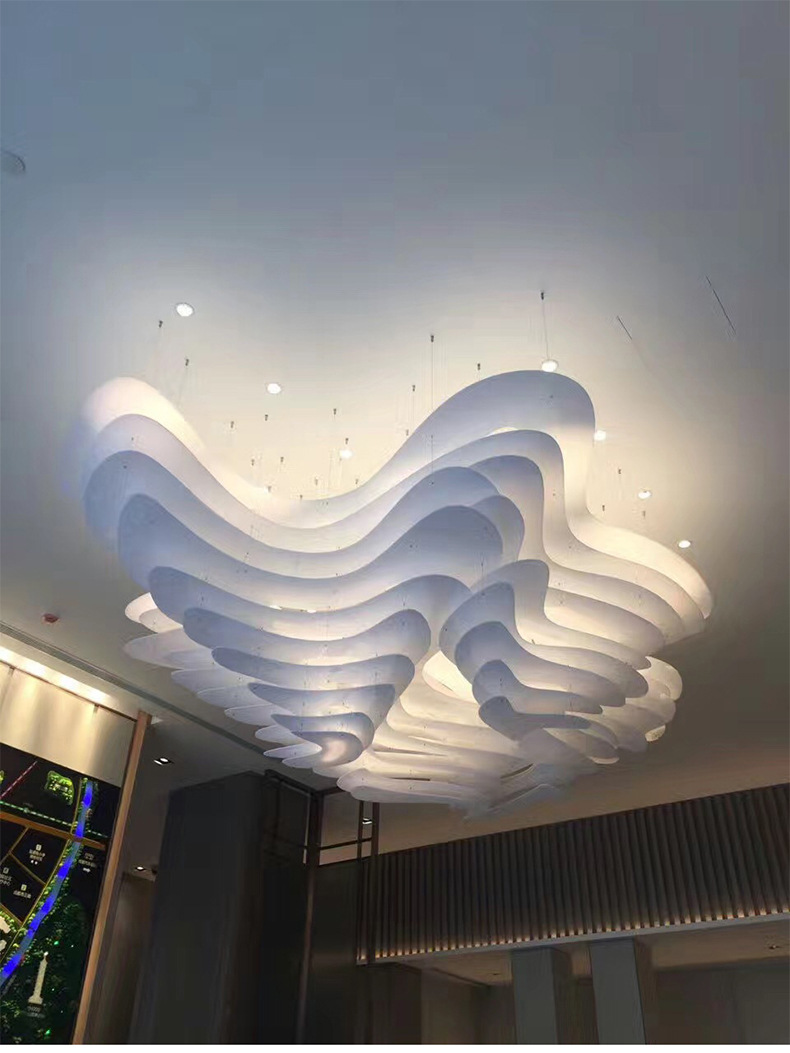 非标工程创意异形亚克力彩色吊灯商场定制售楼部水晶灯酒店大堂灯
