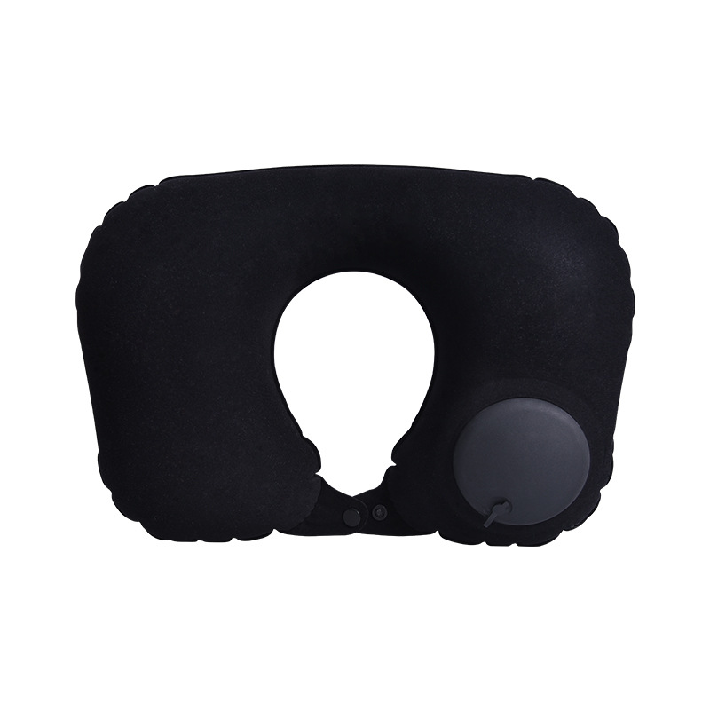 Flocking Press Automatic Inflatable Pillow U-Shaped Pillow Aviation Pillow Travel Neck Support Press U-Shaped Pillow