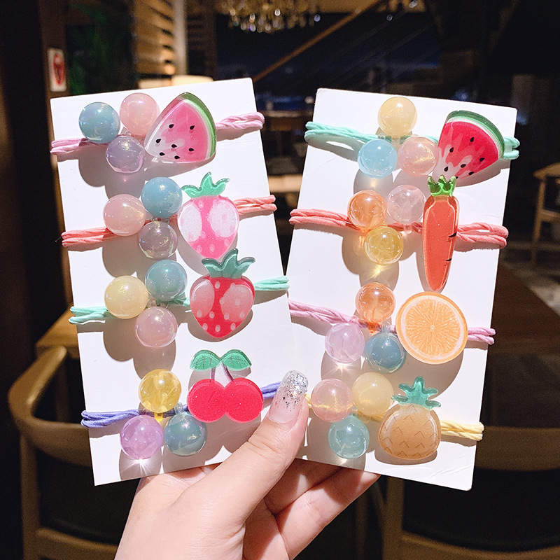夏季水果彩色发圈ins网红韩版可爱头绳女小发绳绑头发的皮筋头饰