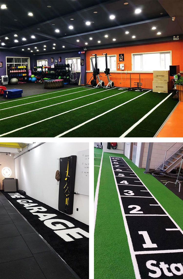 健身房私教幼儿园跑道专用仿真人工草坪 工作室雪橇塑料无味草坪