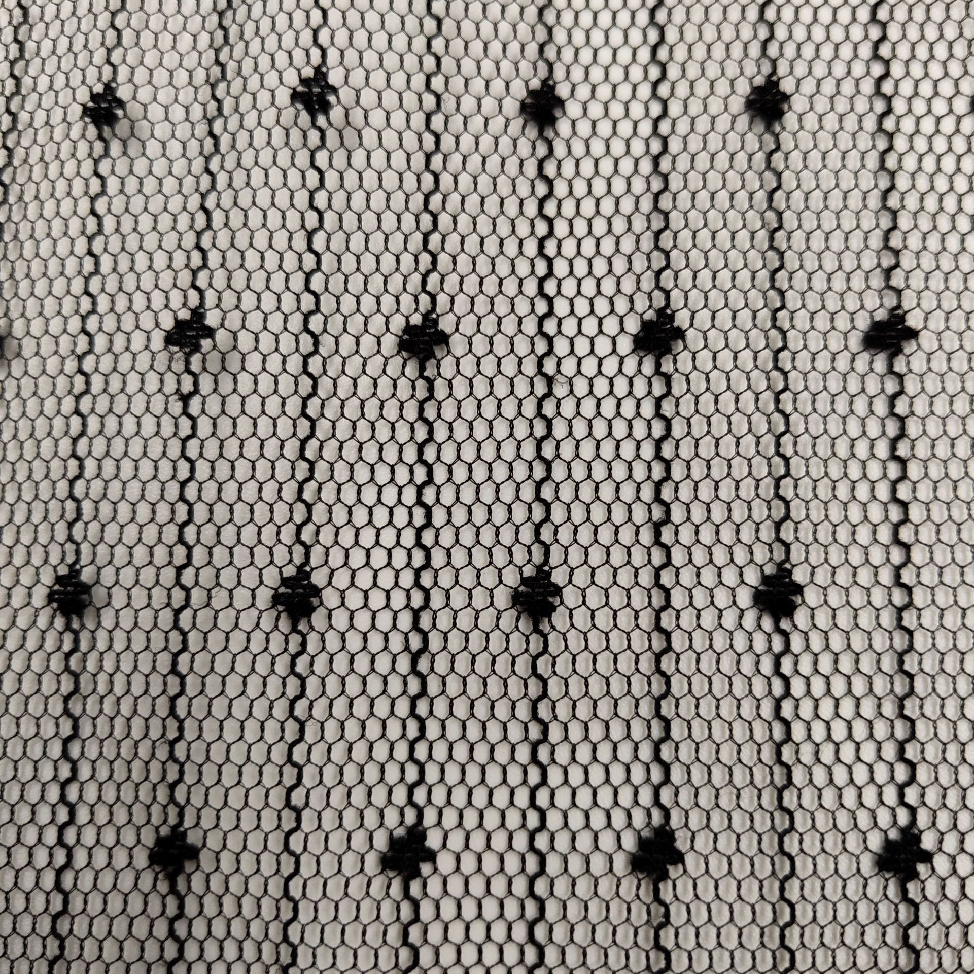 锦纶流星点点布垂感好撕裂强度好童裙时装网纱连线点点花面料