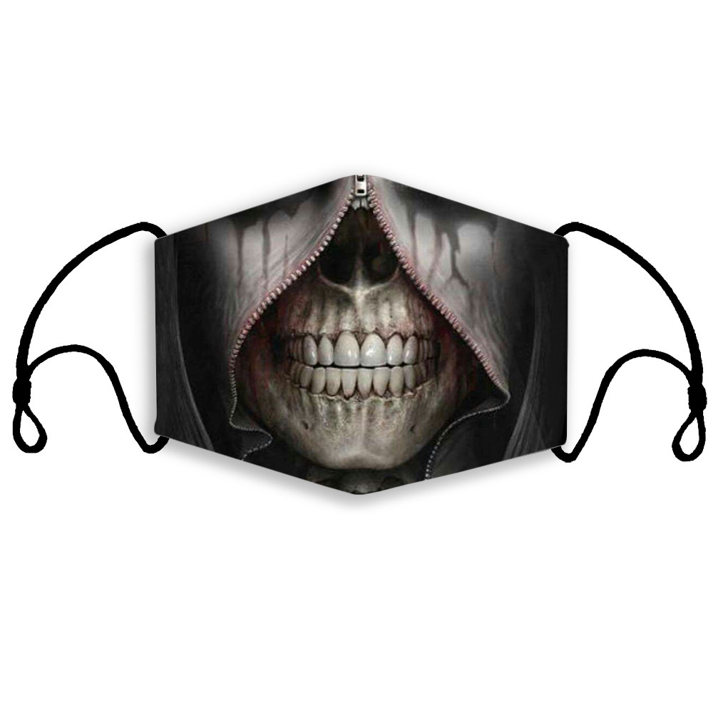 防尘恐怖印花万圣节口罩