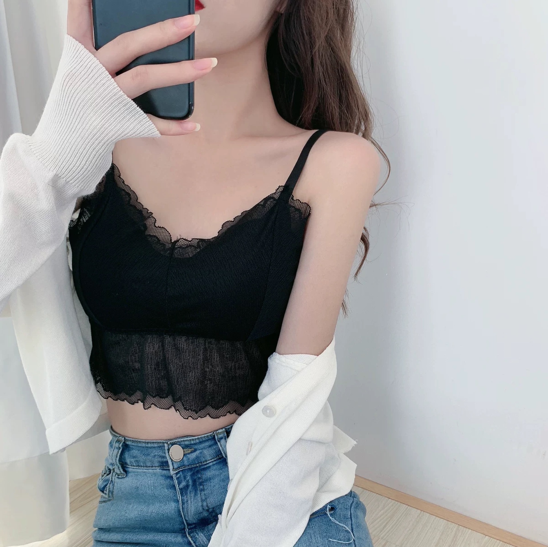 爆款2020吊带抹胸女无钢圈性感美背文胸聚拢蕾丝抹胸内衣女学生