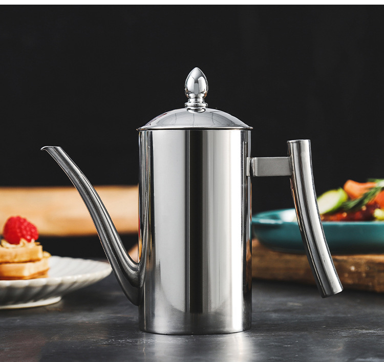 304不锈钢油壶 家用厨房餐厅油瓶防漏控油壶大容量过滤油醋罐厨房