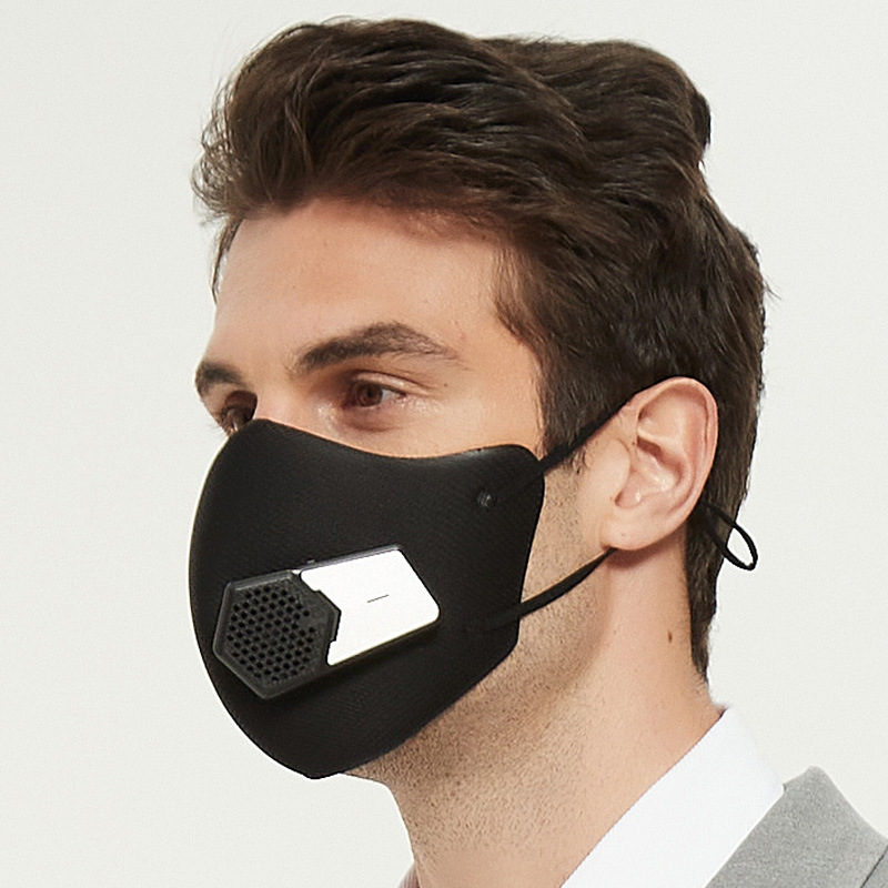 瑞圣尔r11智能电动口罩时尚防尘透气kn95送风挂耳式电子新风口罩