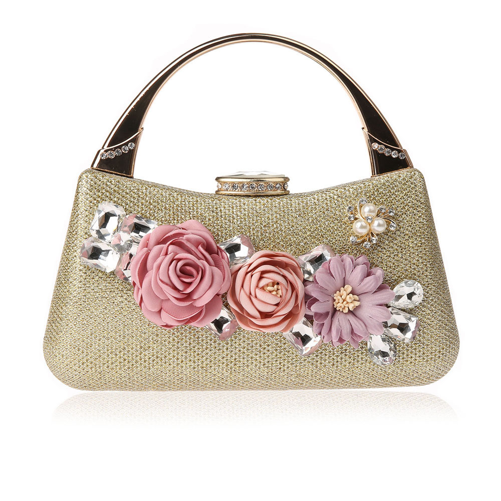 新品现货花朵包时尚晚宴包晚装包精致礼服包手提包派对包f918花朵