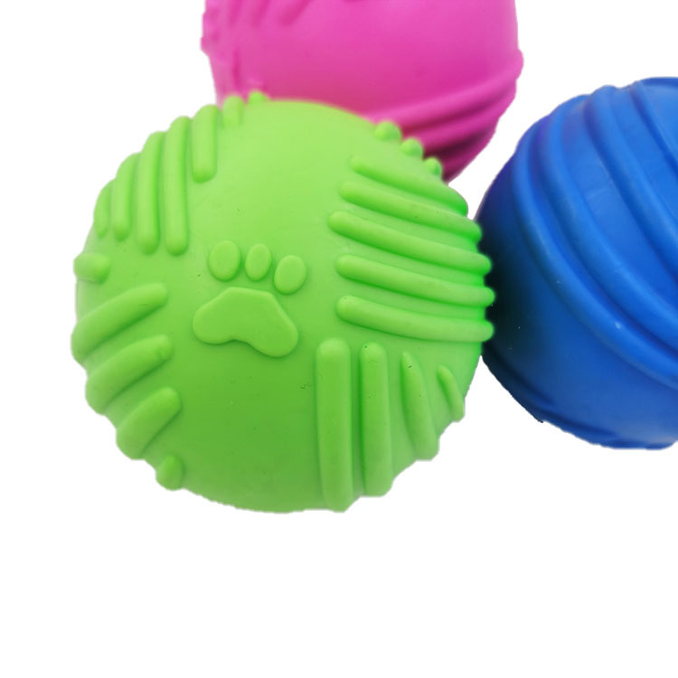 Dog Toy TPR Sound Texture Ball Relieving Stuffy Molar Teeth Cleaning Interactive Training Pet Toy in Stock Wholesale