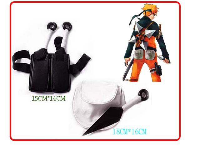 外贸漫展火影忍者动漫周边卡卡西 火影忍者武器包忍具包两件套