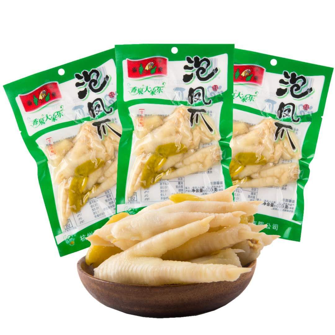 香泉 泡椒凤爪古法泡制100g网红零食山椒鸡爪