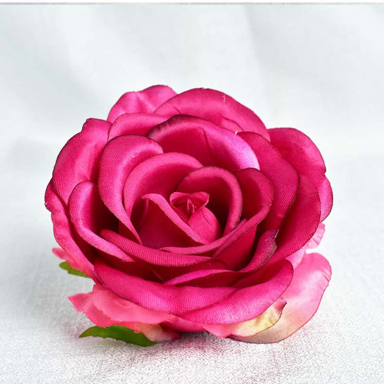 贵妃玫瑰花头 仿真玫瑰花朵 婚礼撒花 服装装饰 花环绢花厂家批发