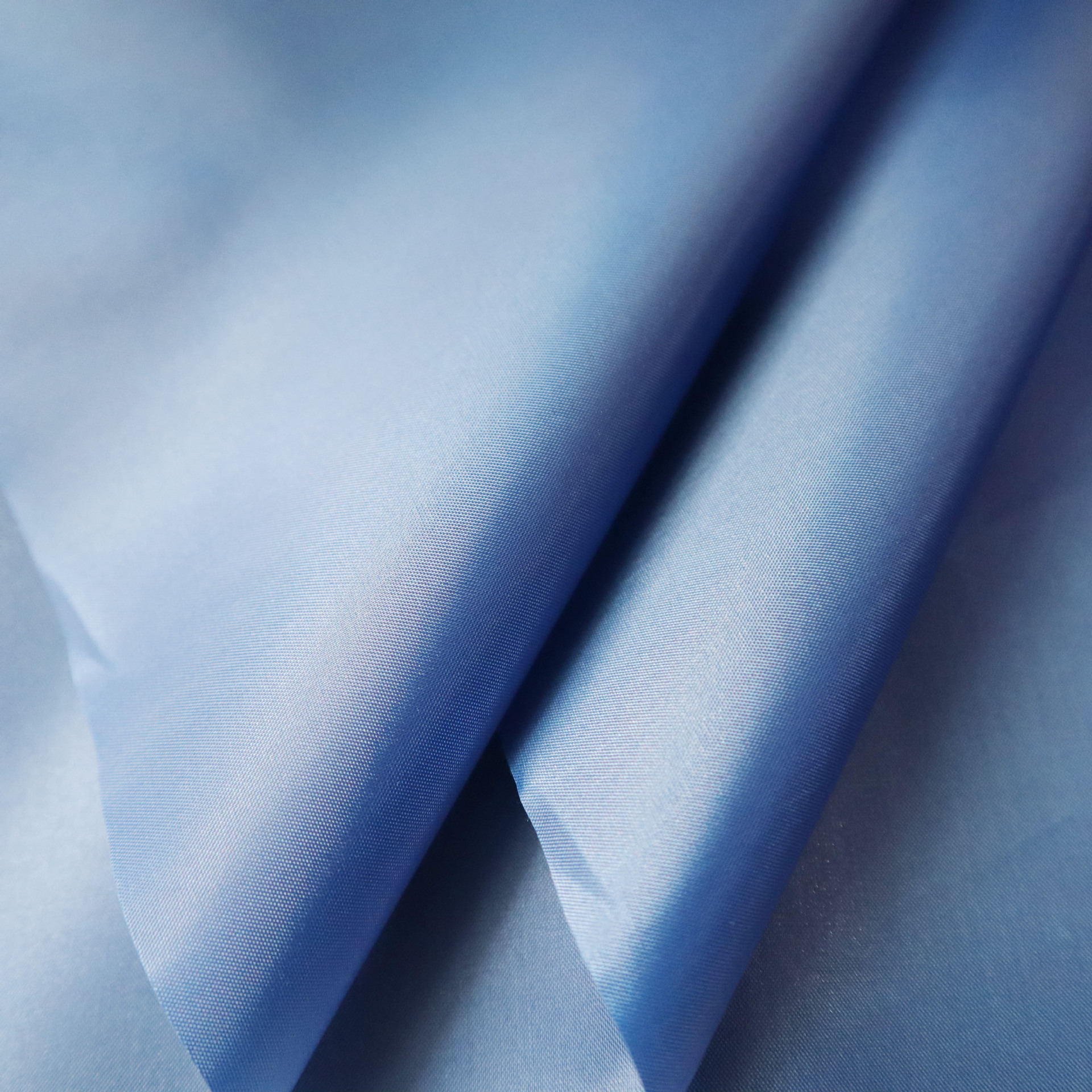 190t 蓝色涤塔夫 防水pu450 180门幅伞布面料家用雨伞面料