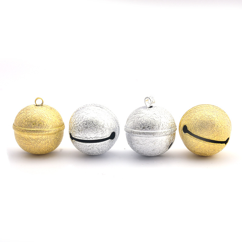 皱纹磨砂一字开口烤漆铜铃圆形彩色铃铛diy饰品圣诞宠物饰品装饰
