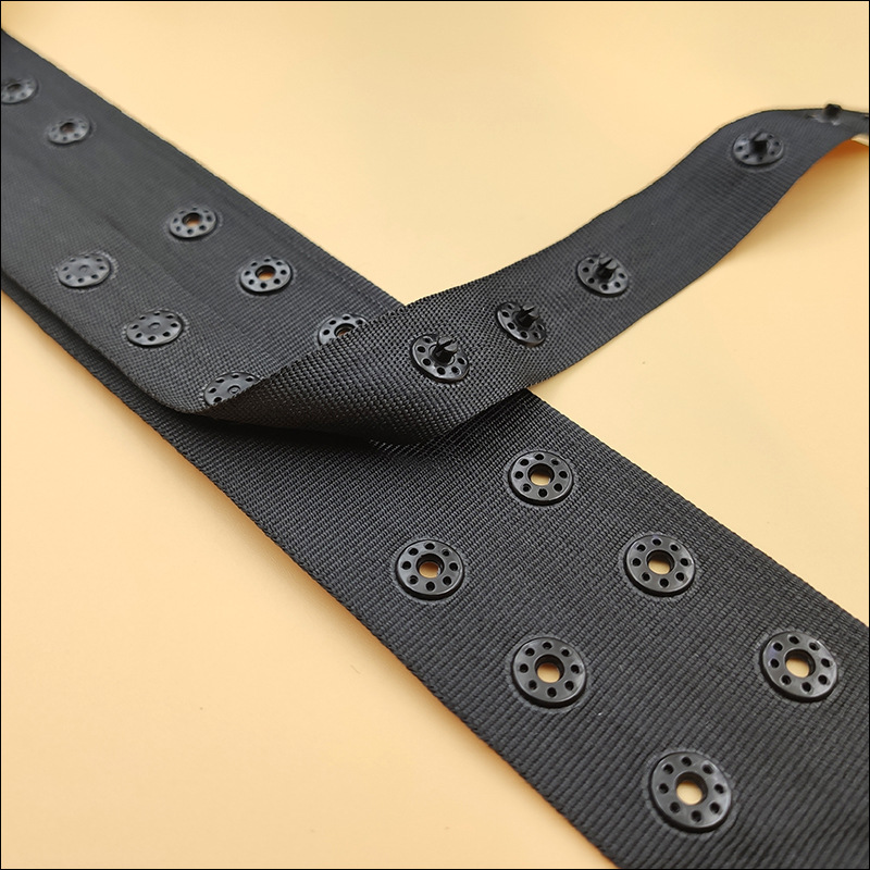 双排按扣带内衣调节暗扣带隐形扣两排啪啪扣织带扣布带扣厂家直销