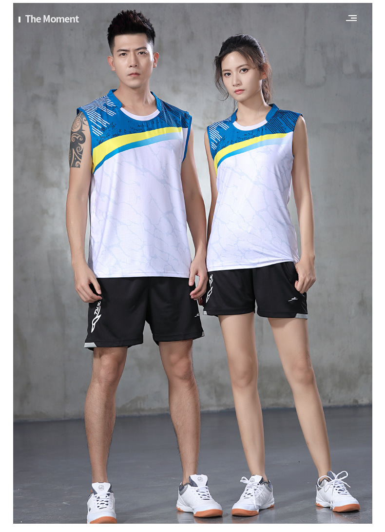 2020新款网球服套装男女羽毛球训练比赛服夏季速干无袖排球运动服