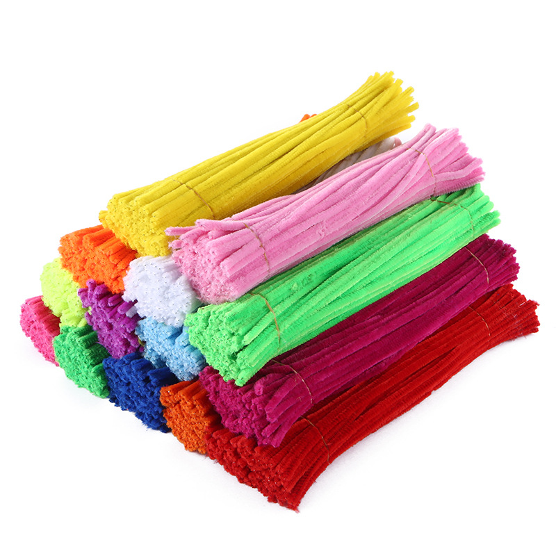 彩色毛根条扭扭棒幼儿园儿童手工diy玩具材料绒绒棒创意制作装饰