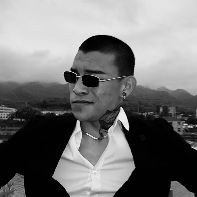 快手抖音攀娘同款墨镜韩版小框方形网红眼镜男女潮港风个性太阳镜